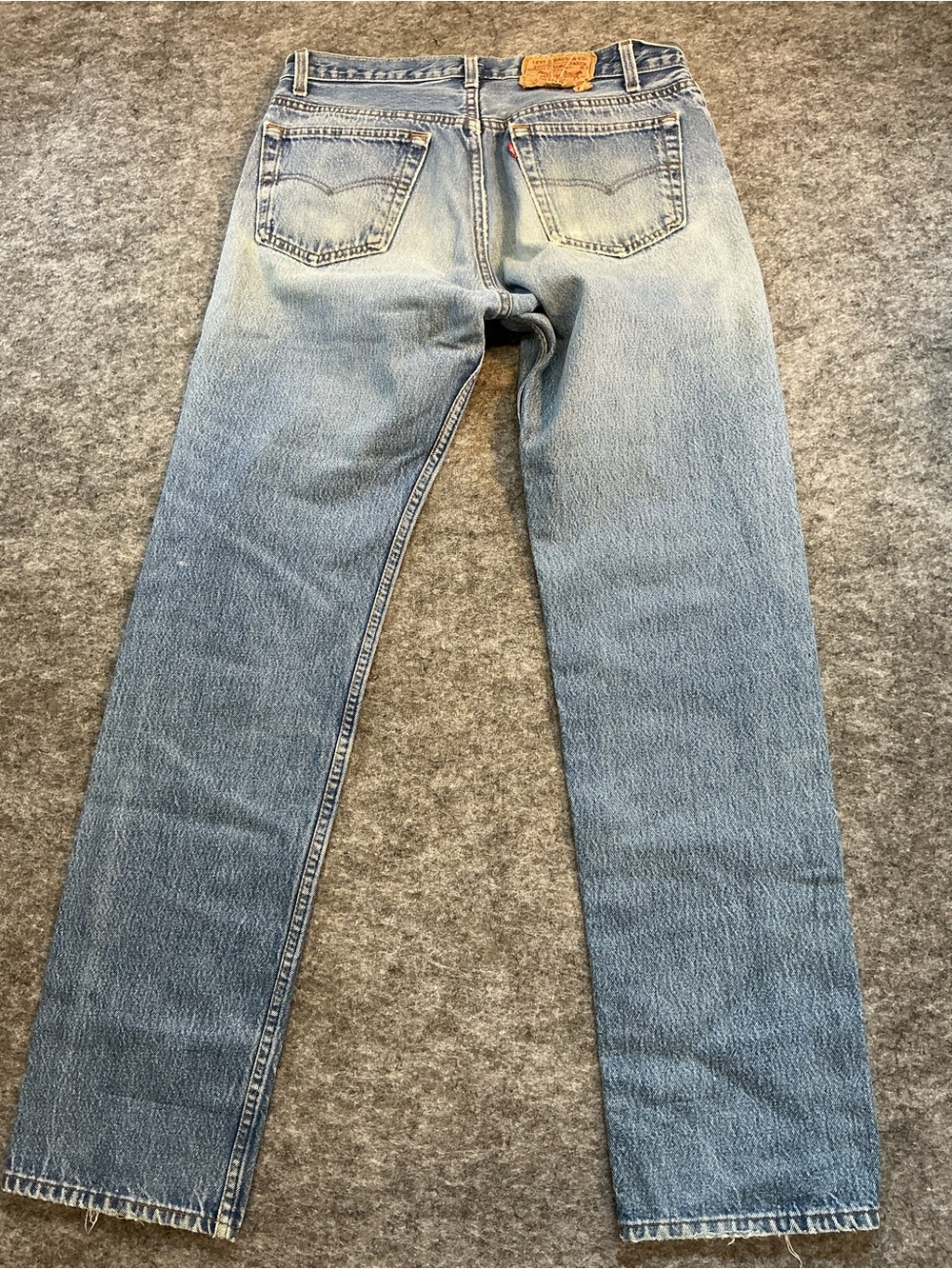VINTAGE MADE IN USA 100% Cotton Levi 501 Light Blue Men's Straight-Leg Jeans - Picture 6 of 7
